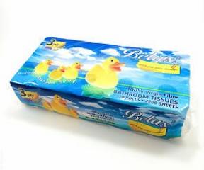 BELUX Recycled Toilet Tissue Paper / Recycled Hand Roll Tissue Paper / Recycled Kitchen Towel Tissue Paper