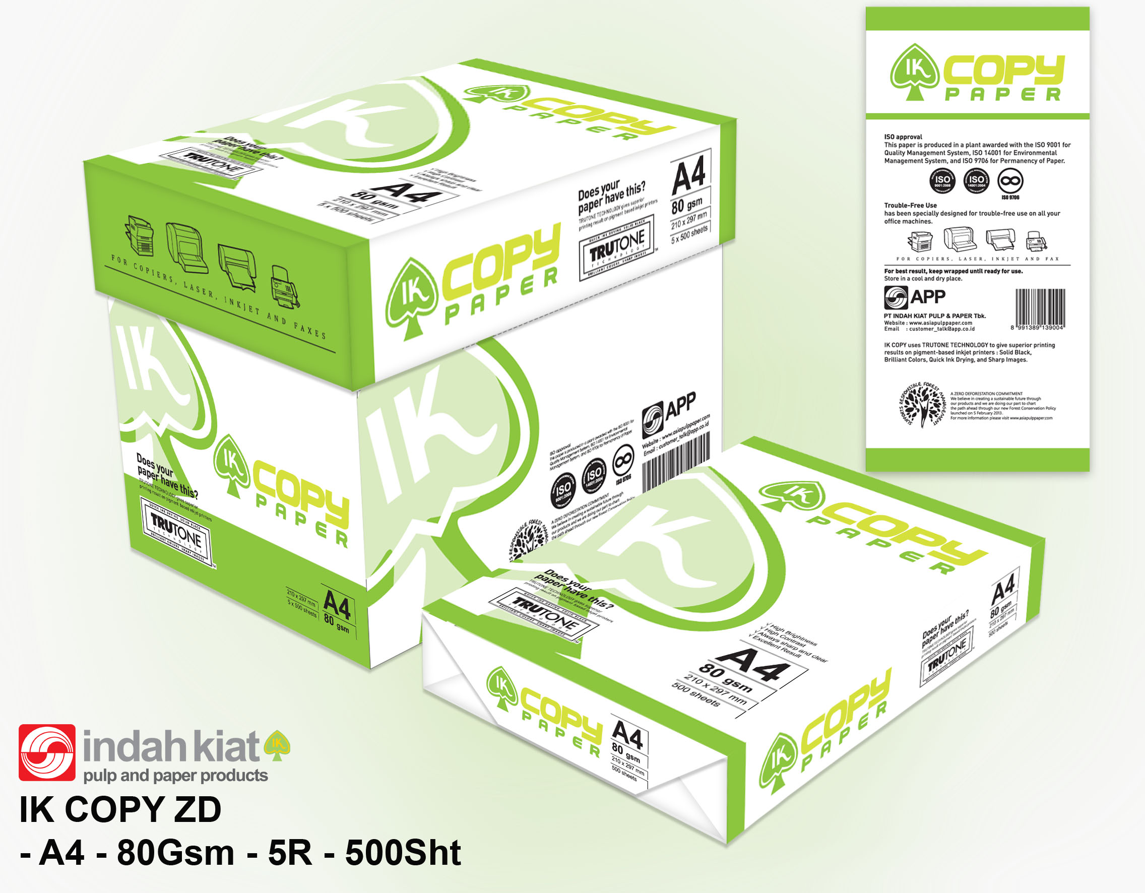 DNA – Paper Chase 12'' Green Limited 300 IK Copy Paper All Product - Singapore Green Labelling Scheme